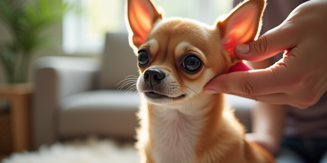 Chihuahua brossé dans un salon lumineux et cosy