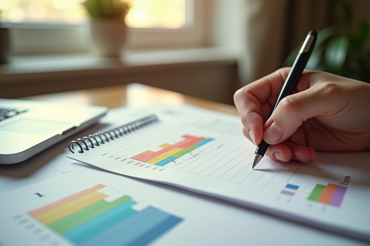 Espace de travail avec graphique et noms commençant par I